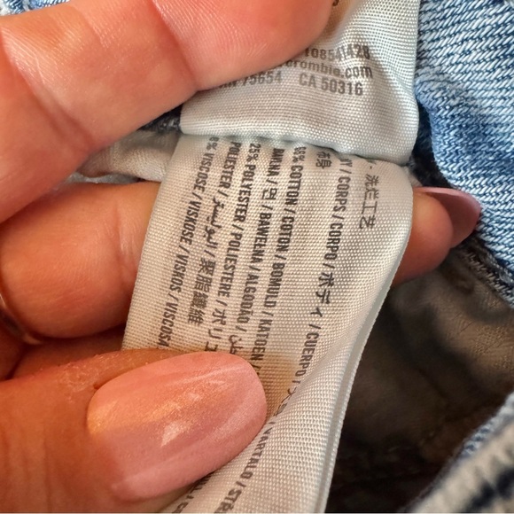 Hollister High Rise Color Block Blue Jeans - Size 5/27 - Picture 7 of 7